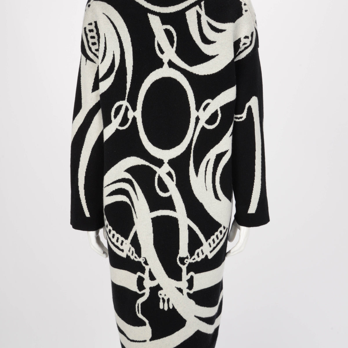 Hermes Black Cashmere Promenade du Matin Long Cardigan FR 34