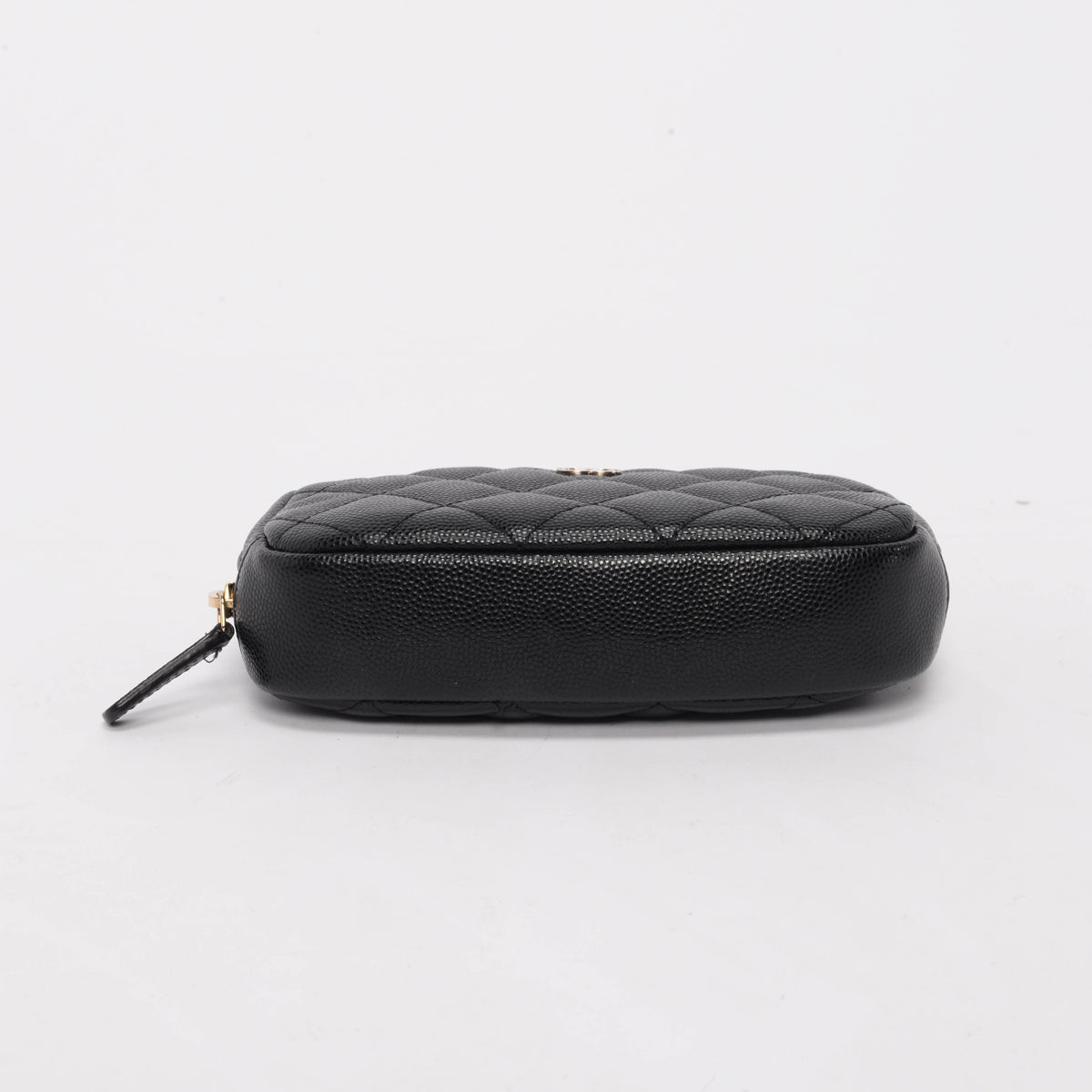 Chanel Black Caviar Small Curvy Cosmetic Case