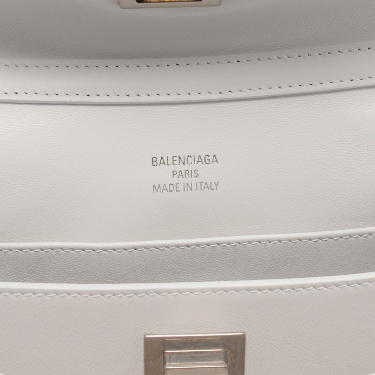 Balenciaga White Smooth Calfskin Mini Rodeo Bag