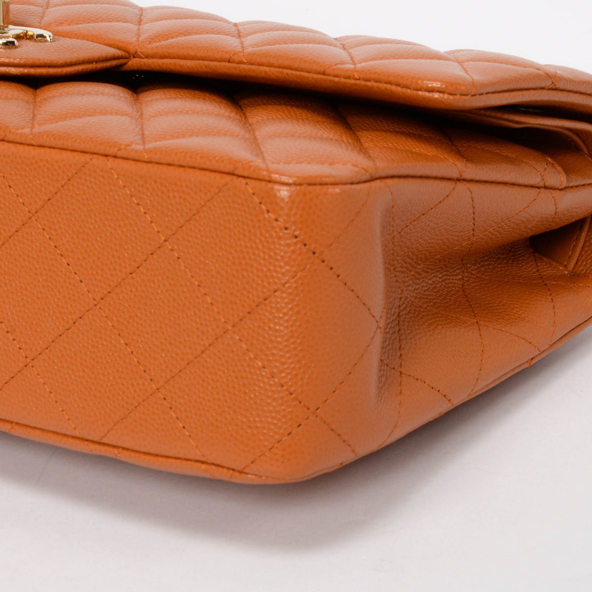 Chanel Caramel Quilted Caviar Medium Classic Flap Bag