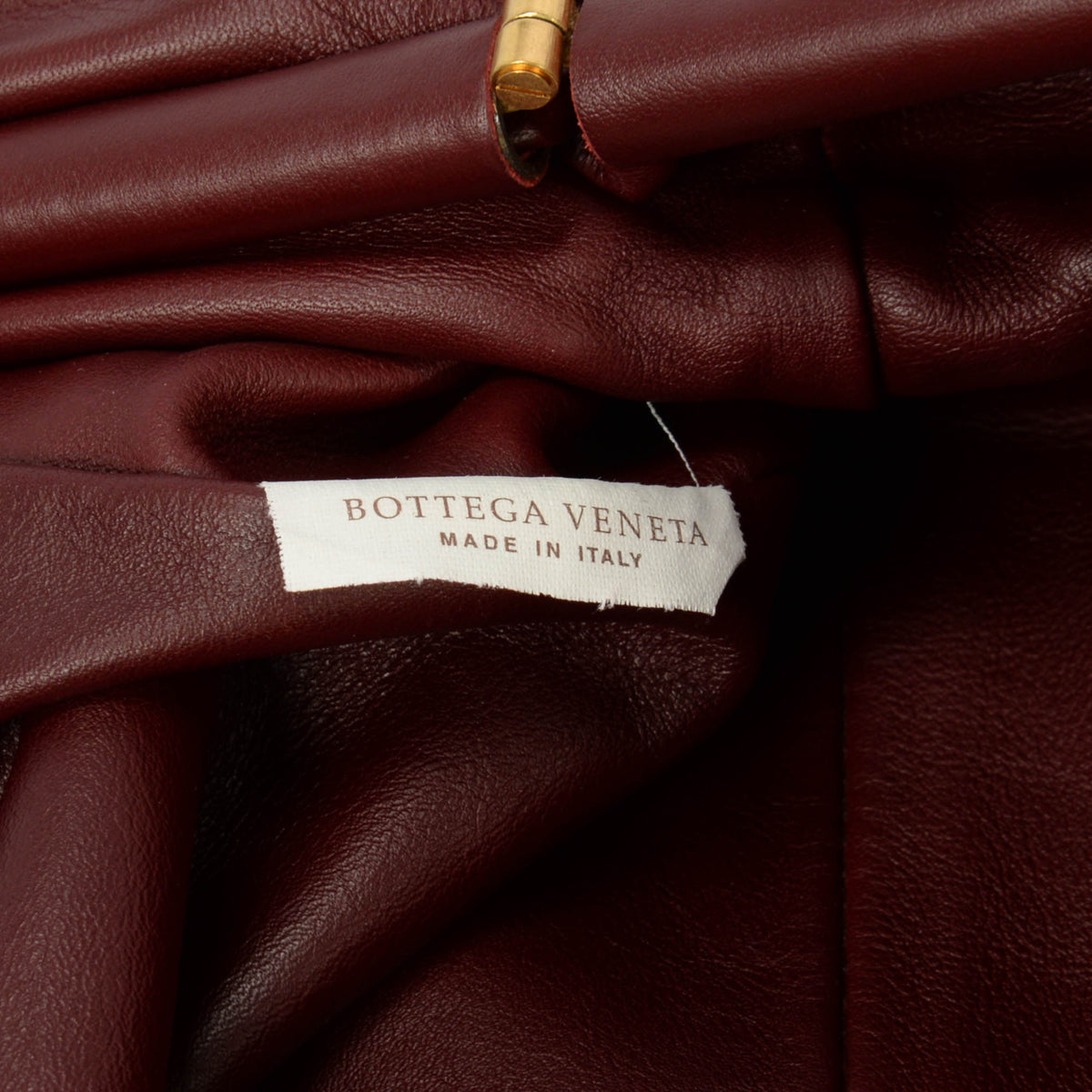 Bottega Veneta Burgundy Lambskin The Pouch Clutch
