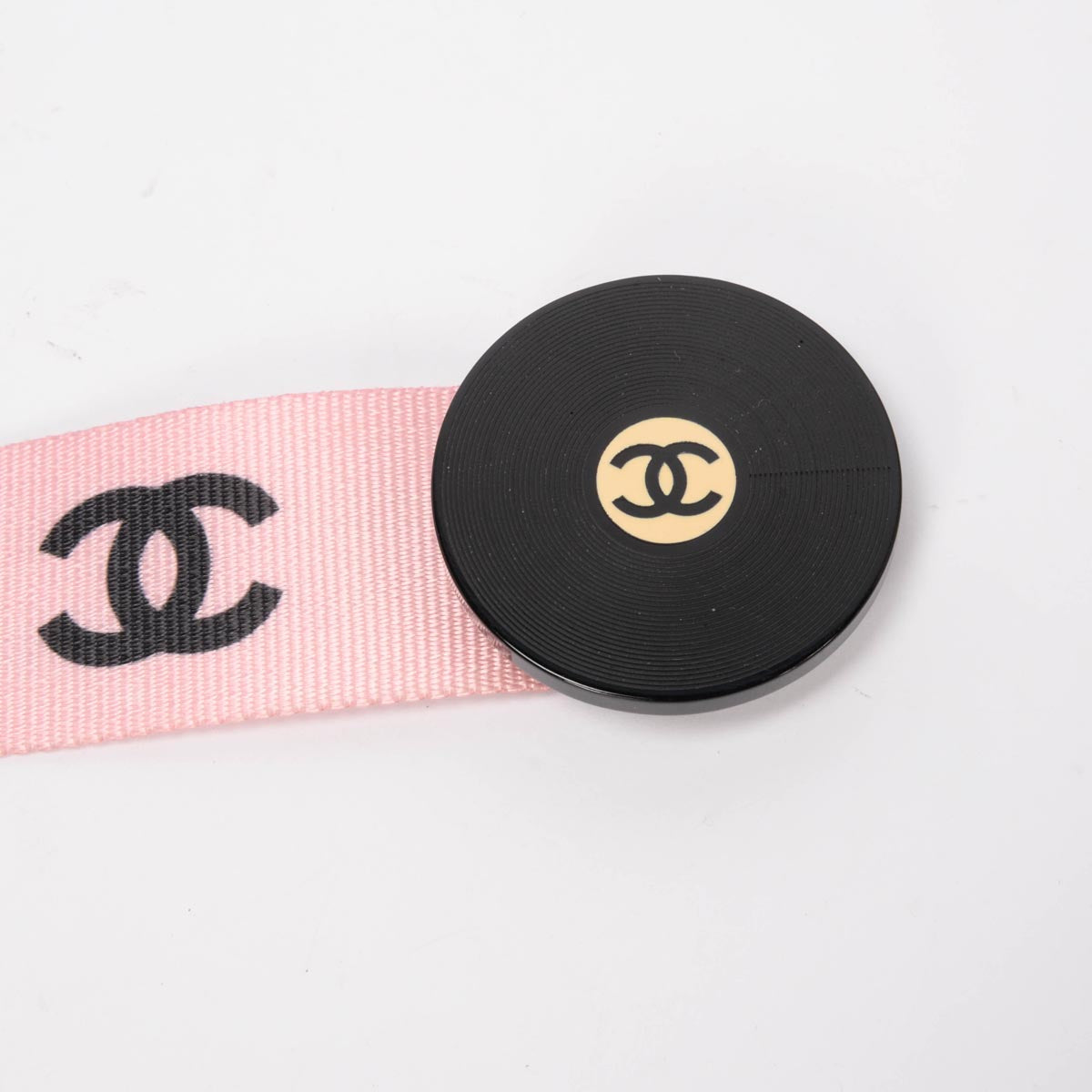 Chanel Pink Web Record CC Belt