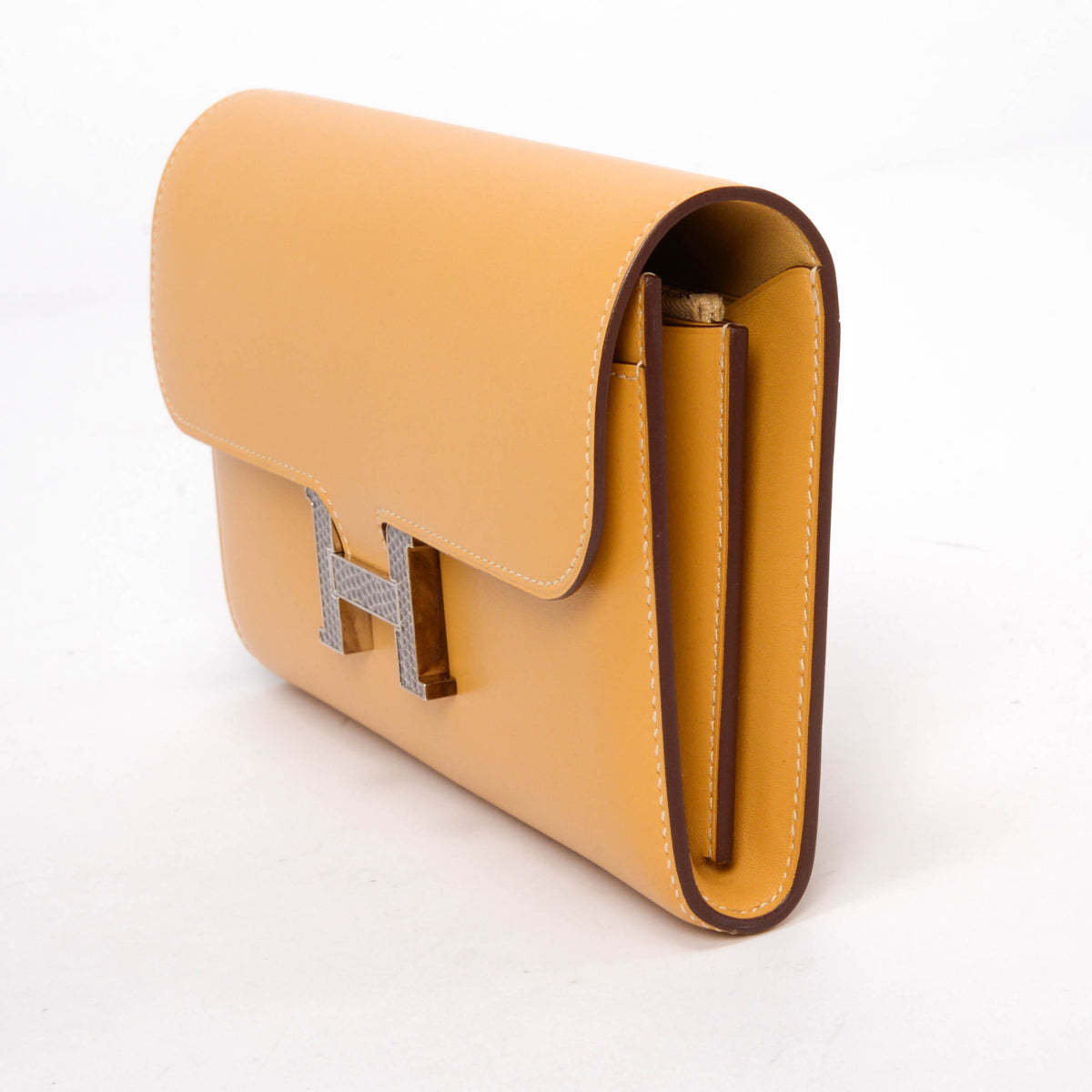 Hermes Sable Tadelakt & Lizard Constance Wallet