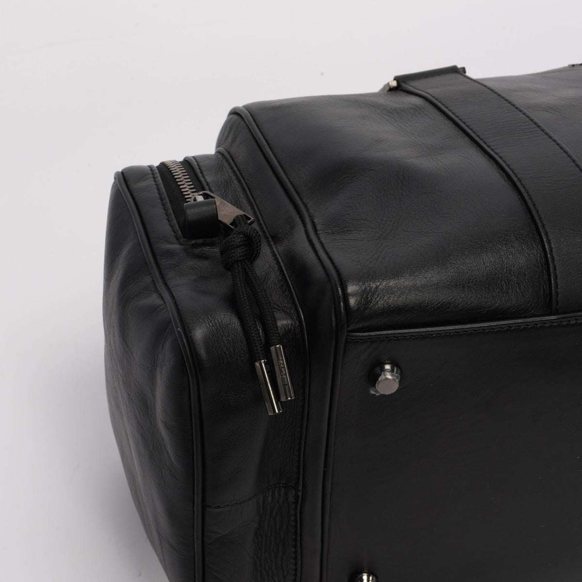 Dior Homme Black Calfskin Weekend Duffle Bag