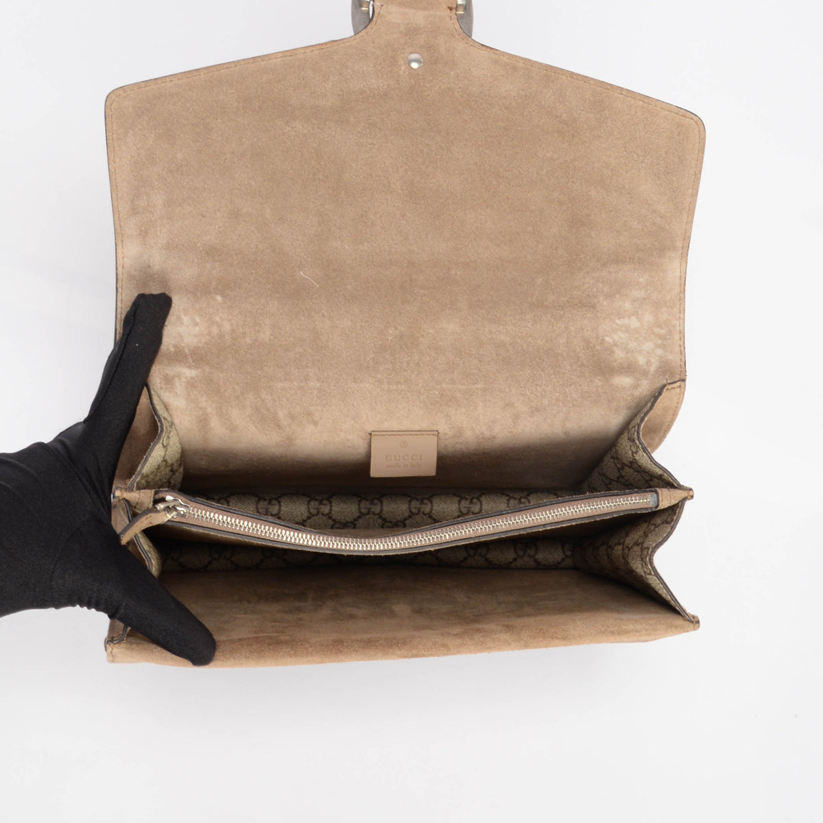 Gucci Beige GG Supreme Medium Dionysus Shoulder Bag