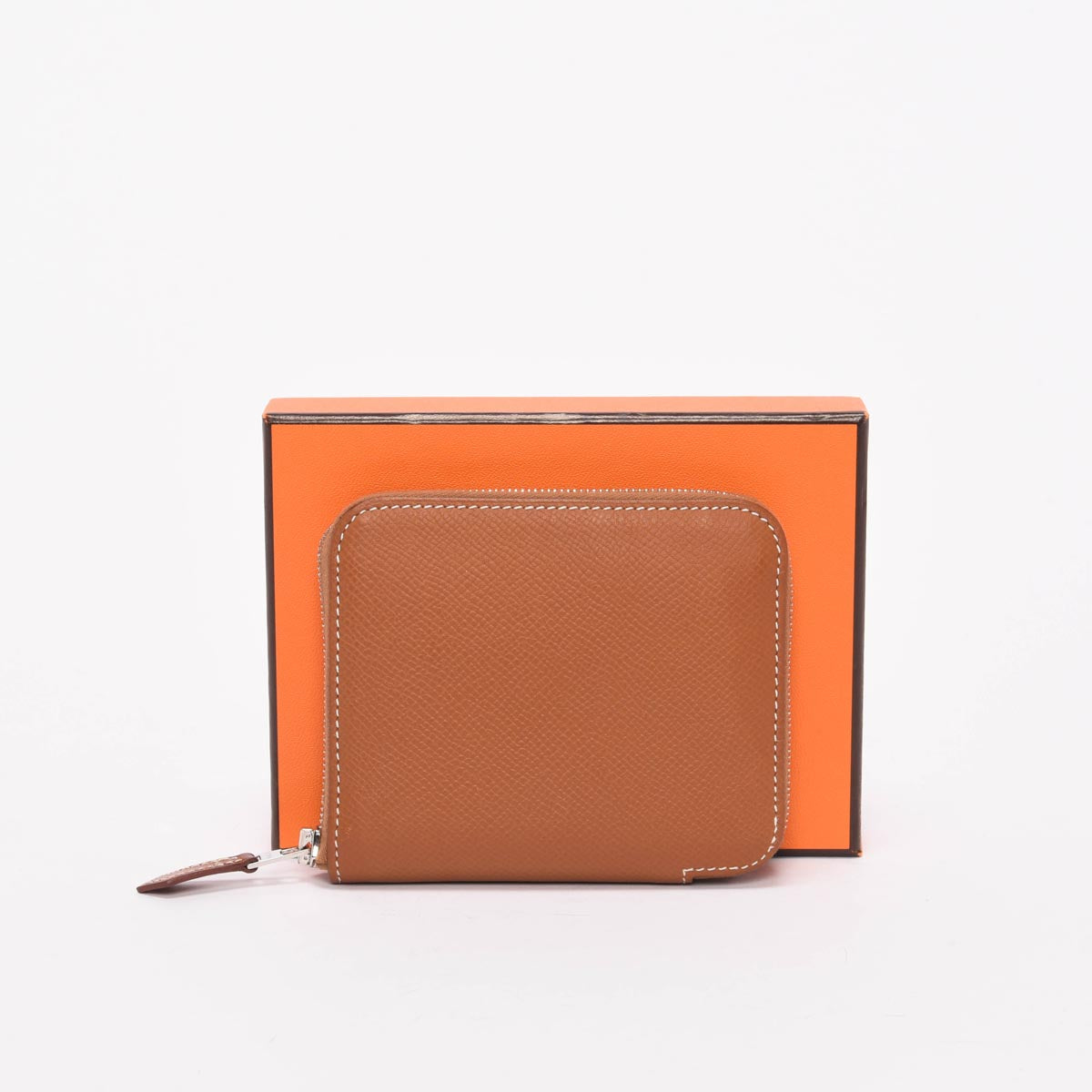 Hermes Gold Epsom Silk'In Compact Wallet