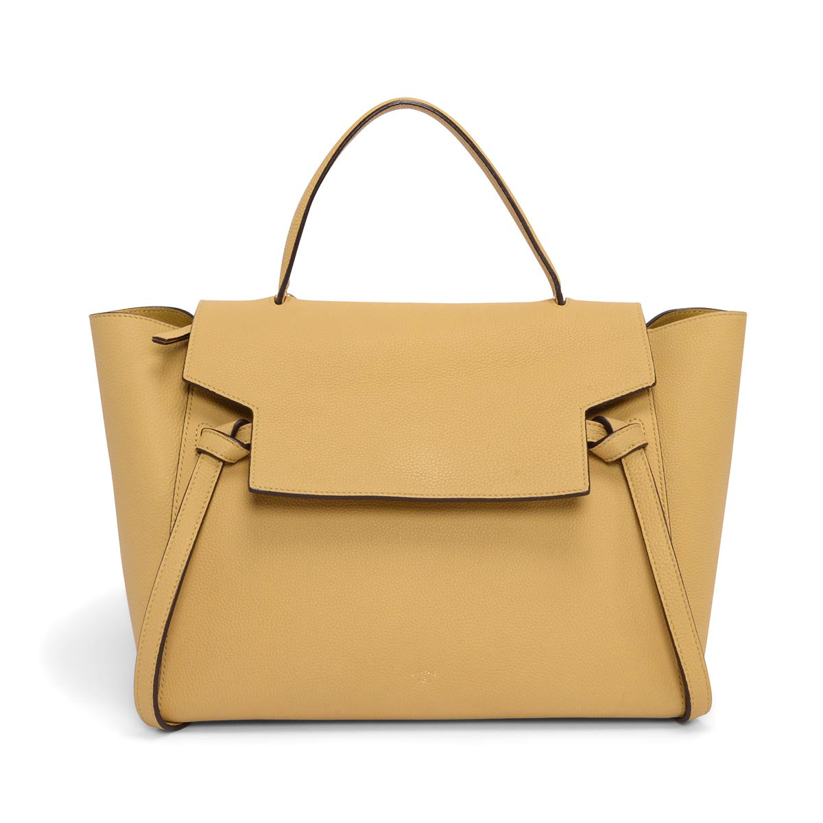 Celine Mustard Grained Calfskin Mini Belt Bag