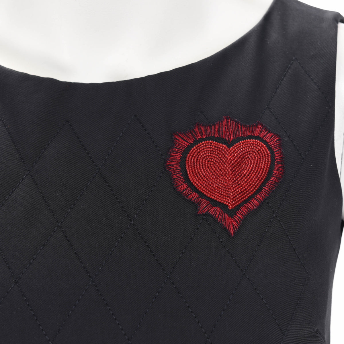 Dior Black Cotton Twill Heart Dress FR 34