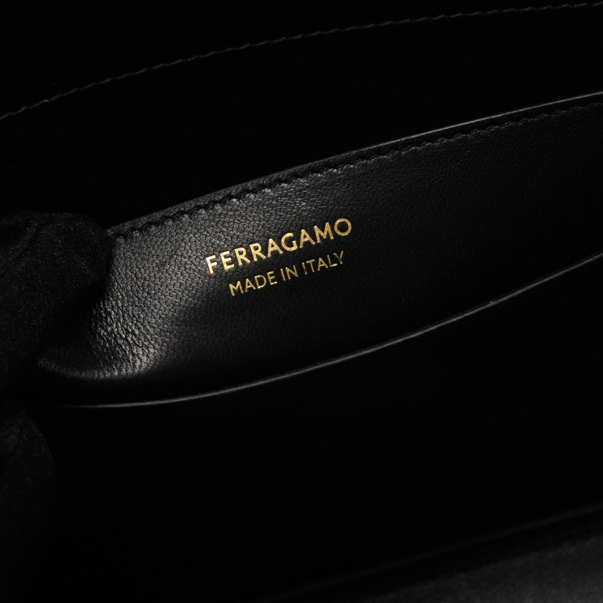 Ferragamo Black Hi-Shine Wanda Top Handle Bag