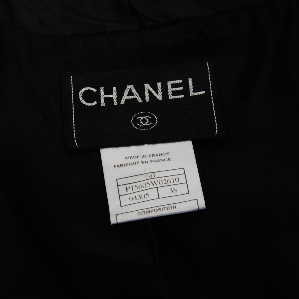 Chanel Black Boucle & Chiffon Wrap Jacket FR 38