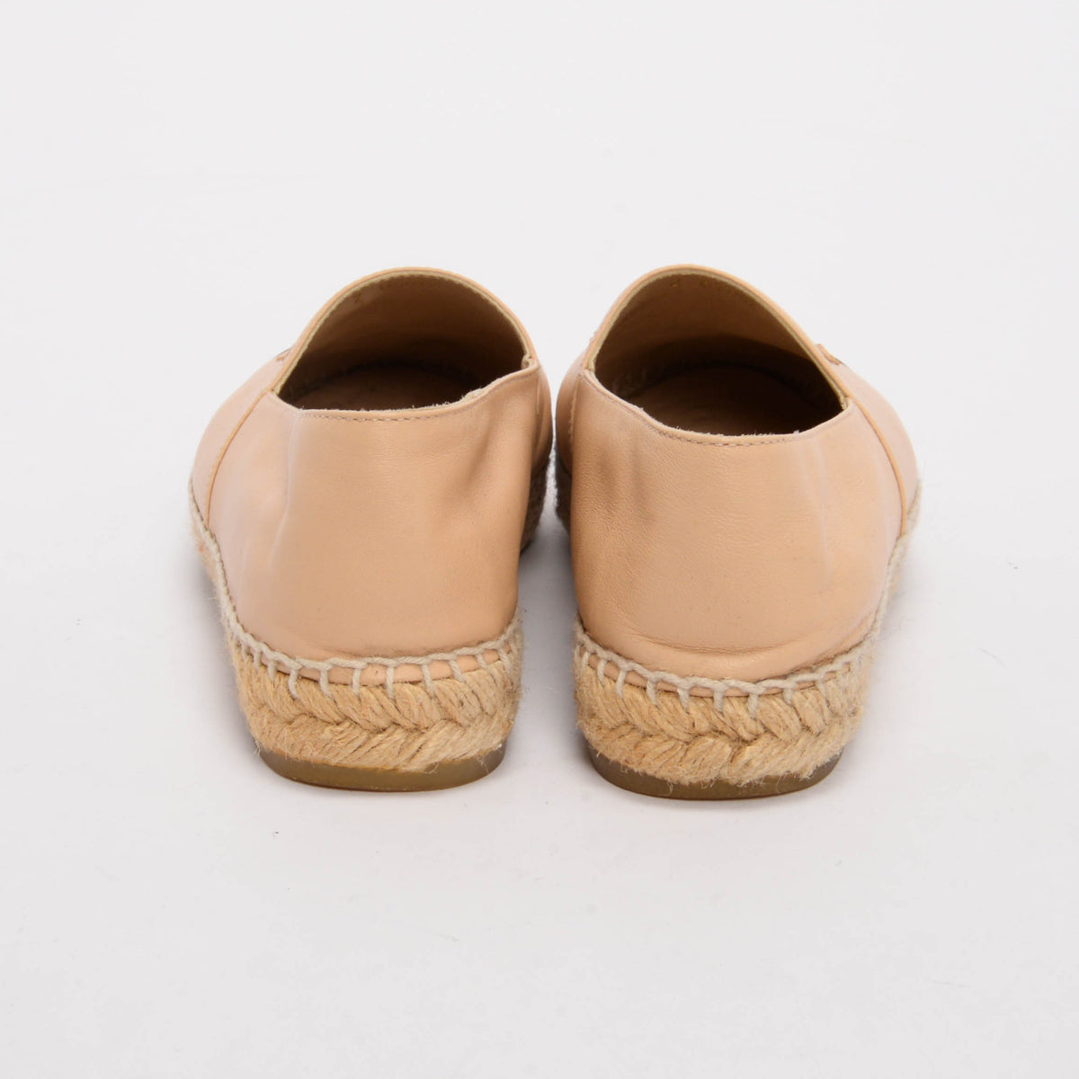 Chanel Beige Lambskin CC Espadrilles 37