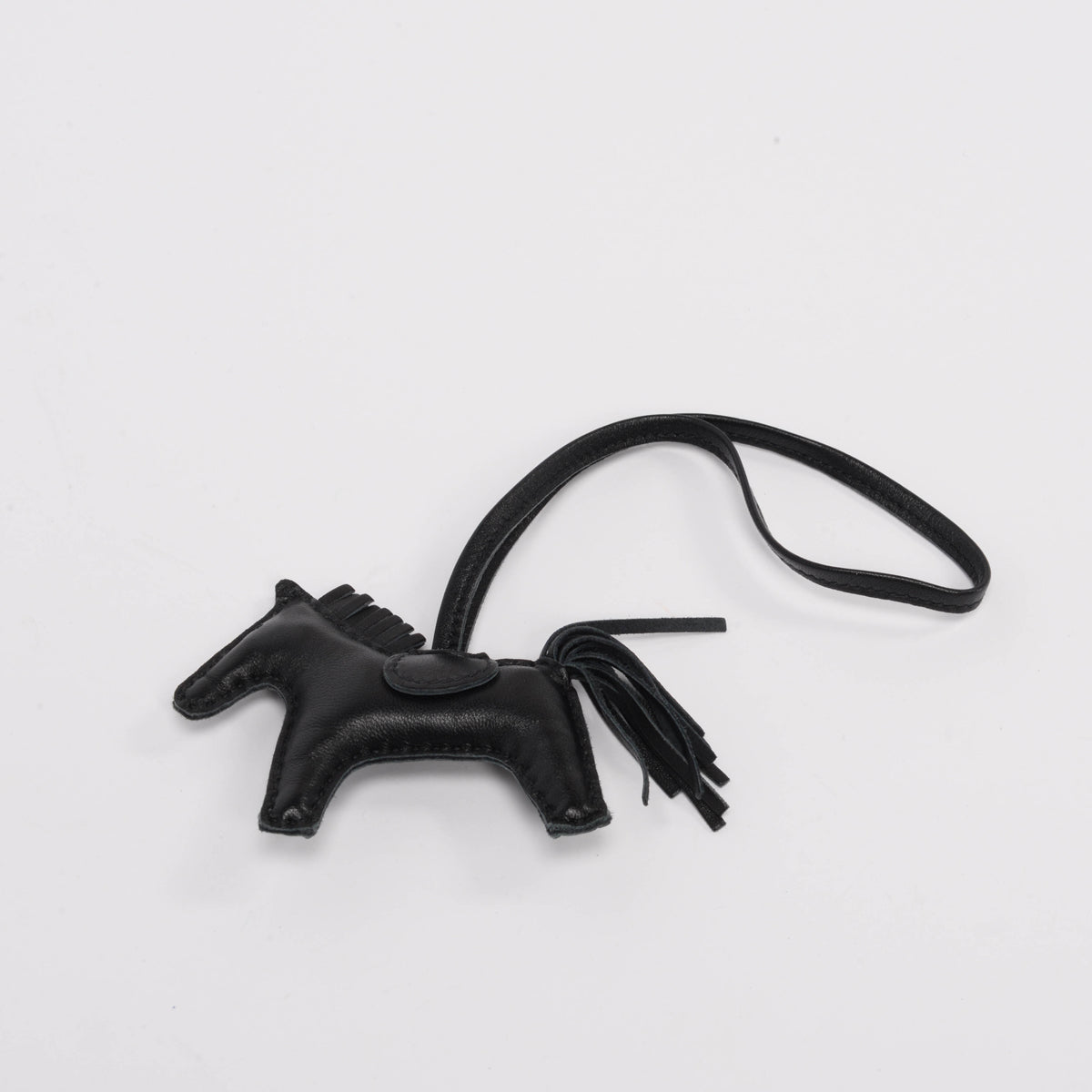 Hermes So Black Milo Lambskin Rodeo PM Bag Charm