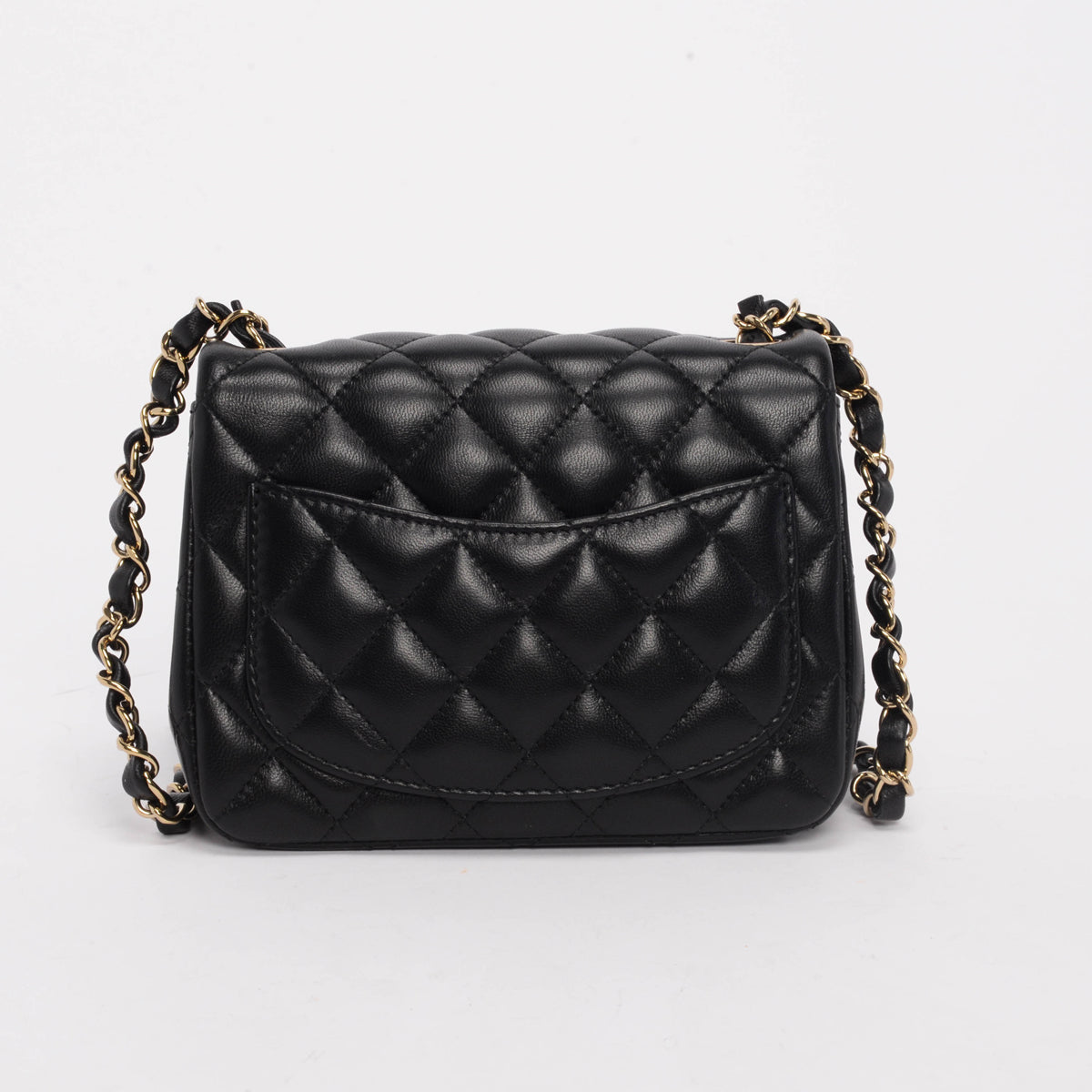 Chanel Black Quilted Lambskin Mini Square Flap Bag