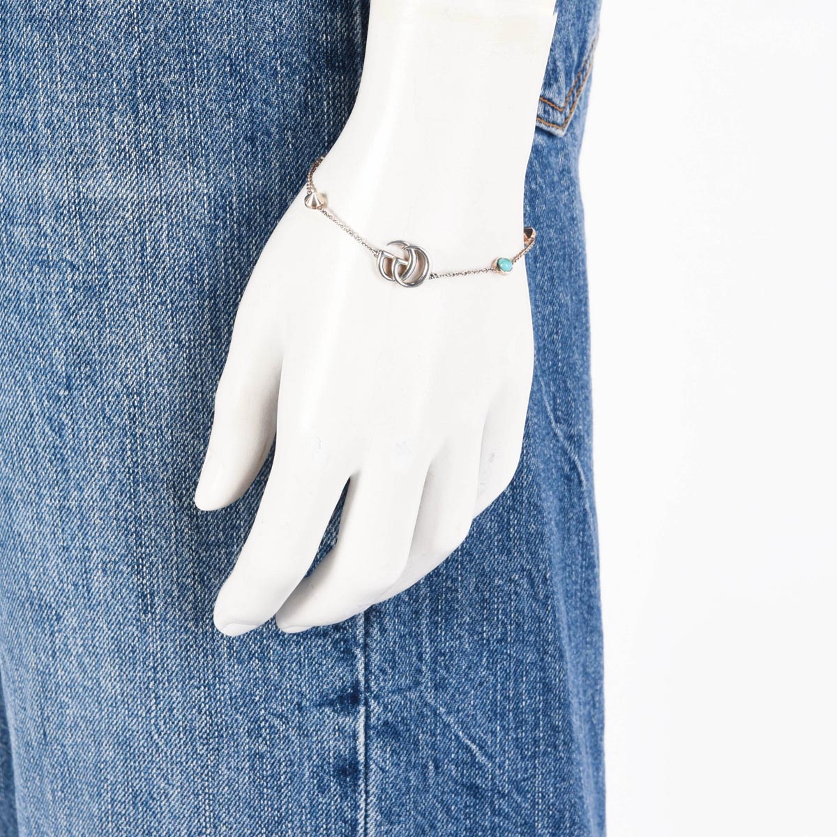 Gucci Sterling Silver, MOP & Topaz GG Marmont Bracelet