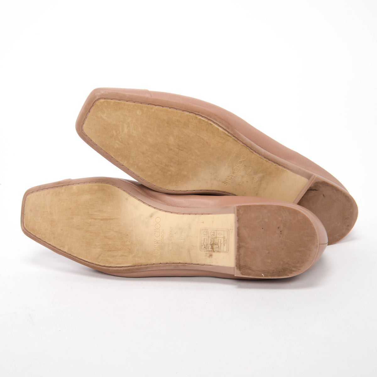 Jimmy Choo Dusty Pink Nappa Gisela Ballet Flats 40