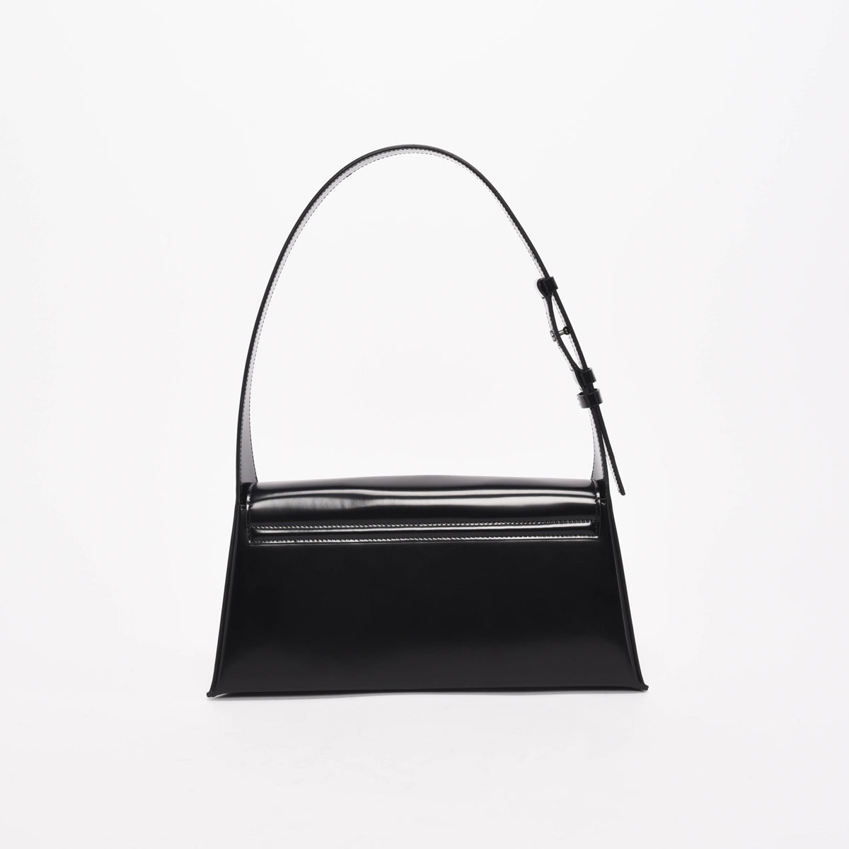 Ferragamo Black Calfskin Geometric Shoulder Bag