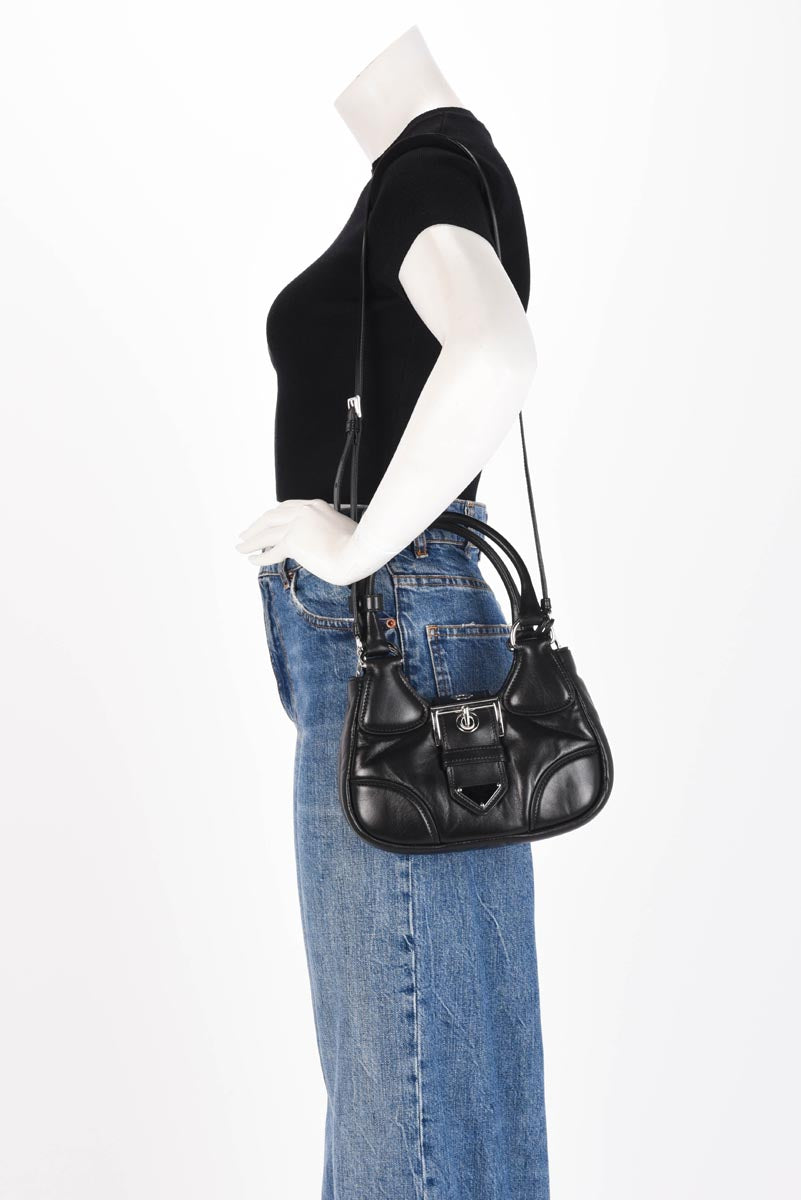 Prada Black Nappa Soft Moon Mini Bag