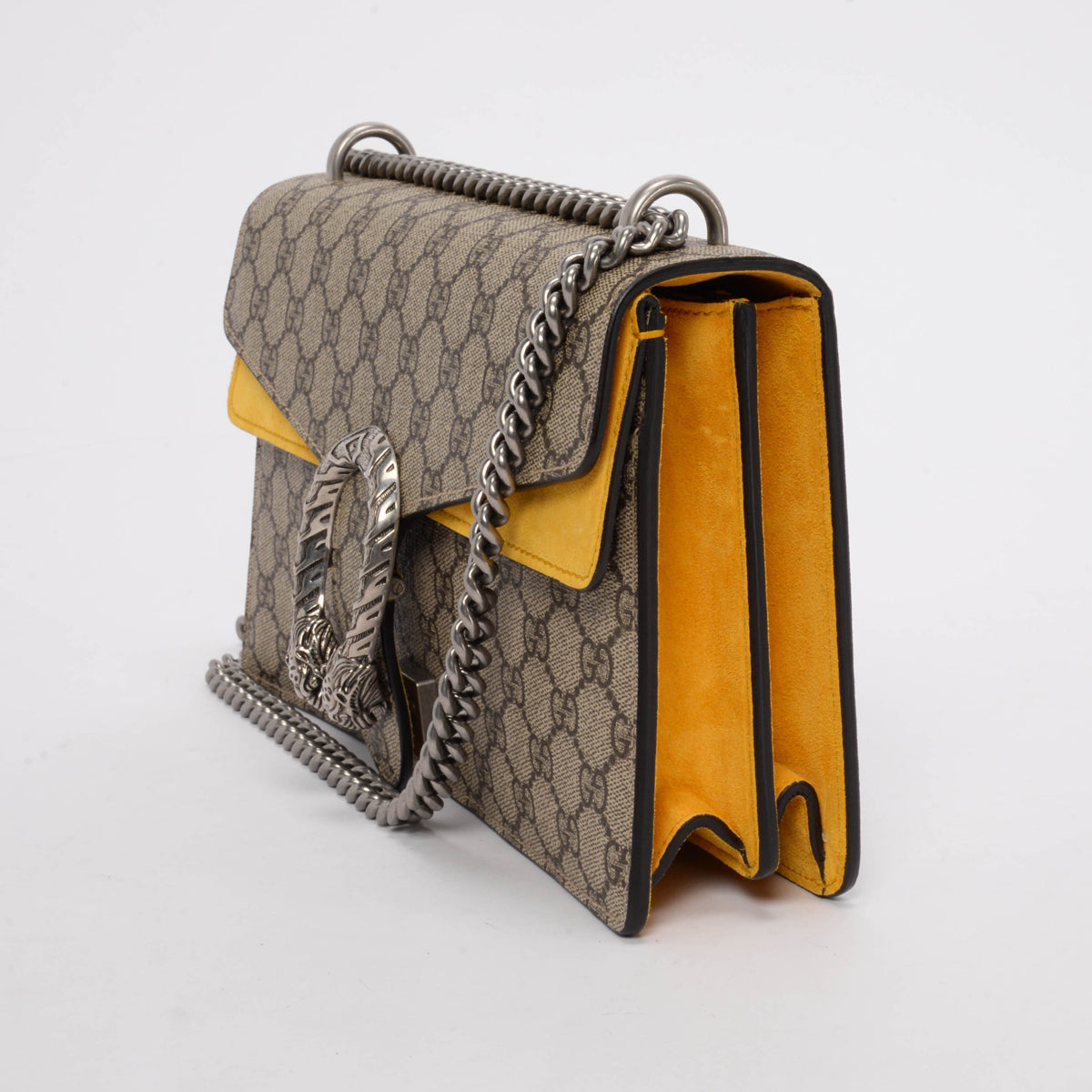 Gucci Yellow GG Supreme Small Dionysus Shoulder Bag