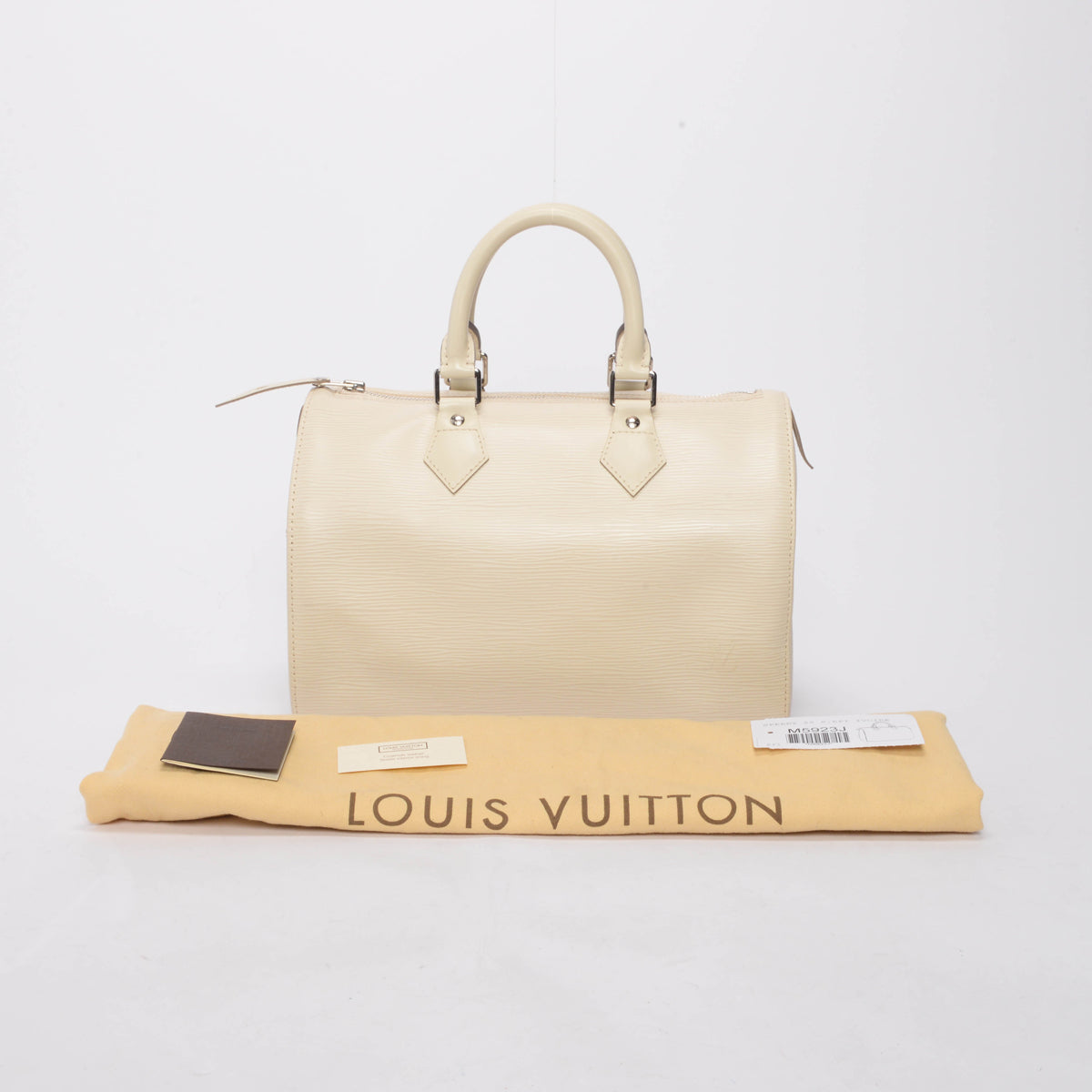 Louis Vuitton White Epi Leather Speedy 30