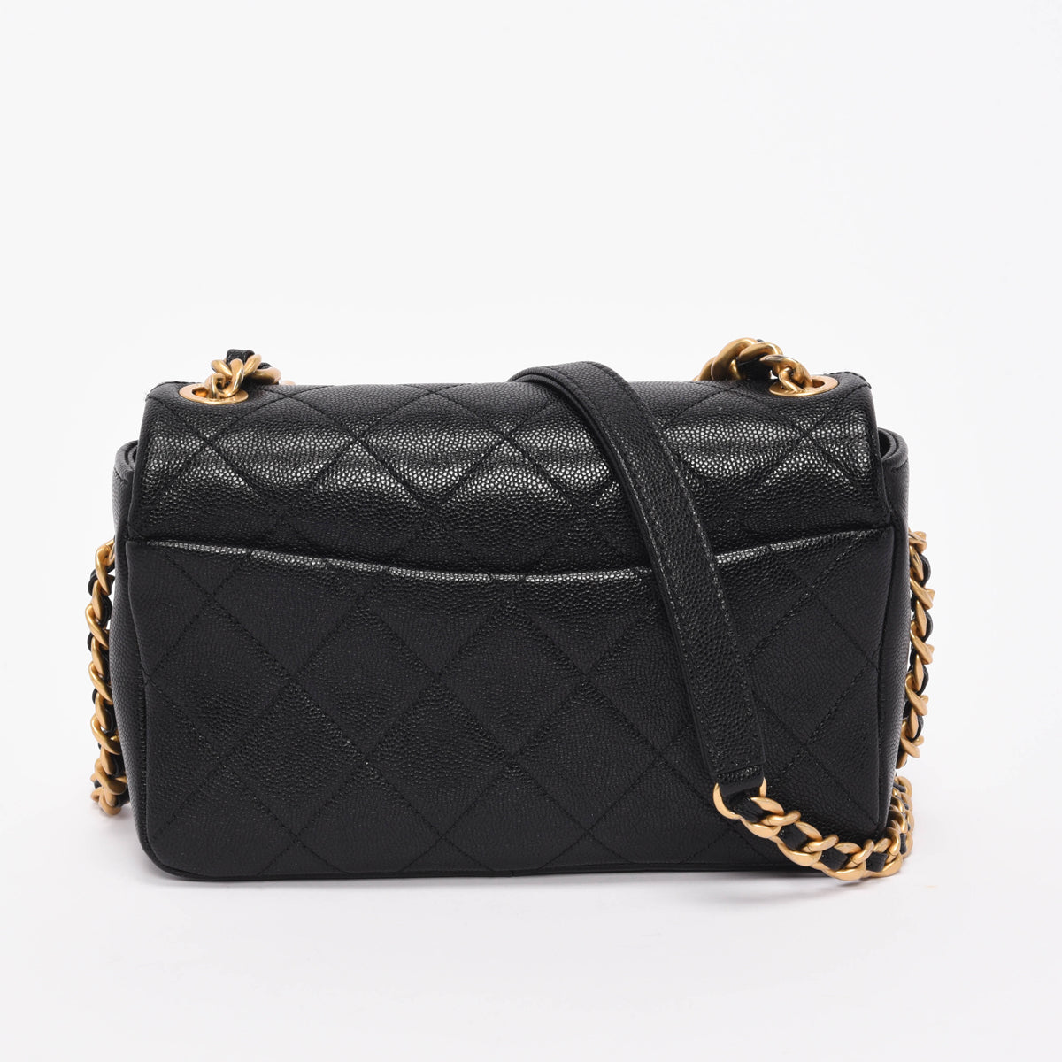 Chanel Black Caviar Small Fashion Therapy Flap Bag