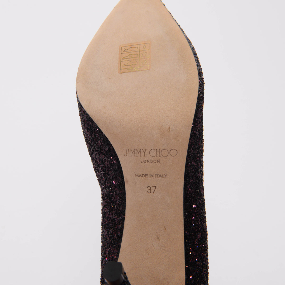 Jimmy Choo Black Ombre Glitter Romy Pumps 37