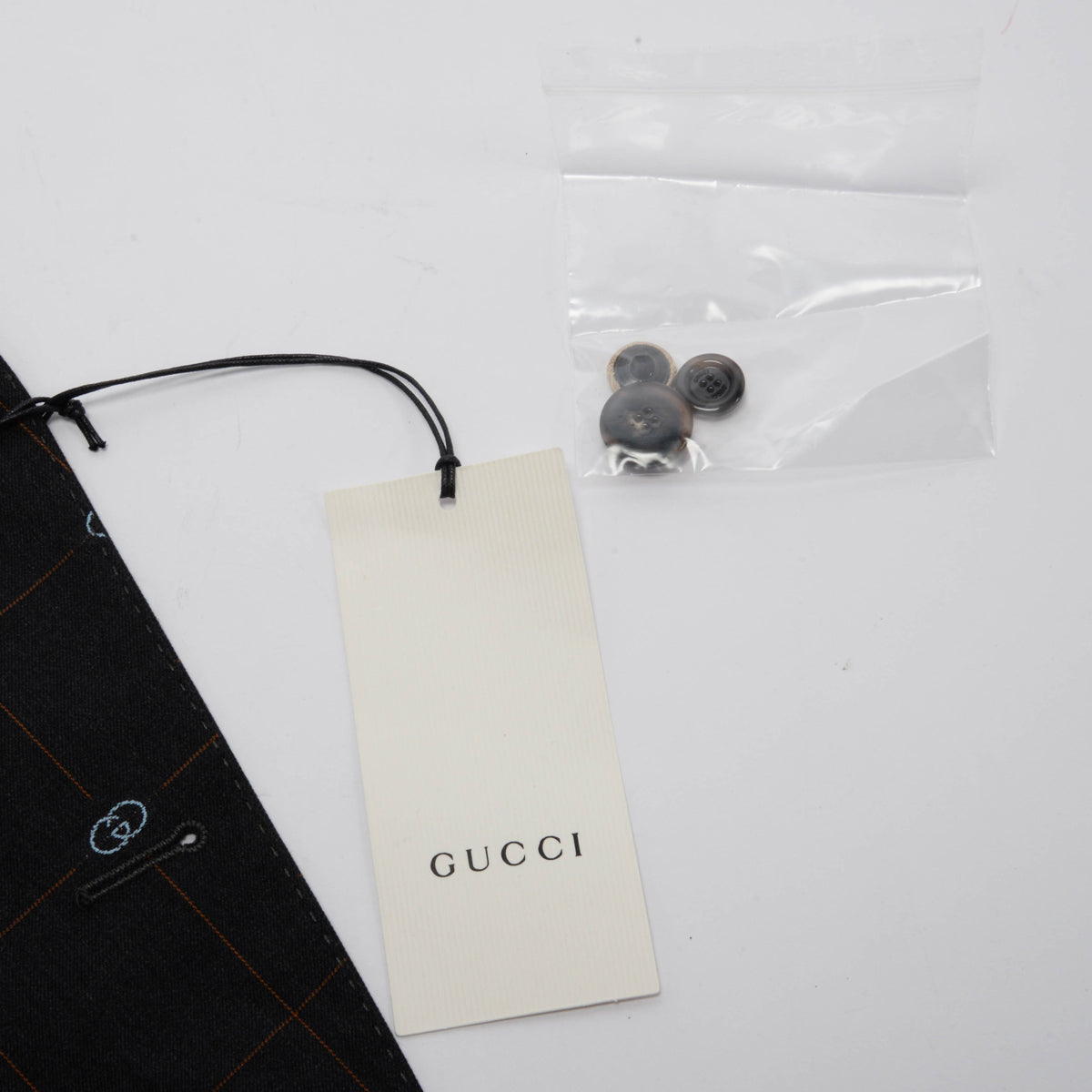 Gucci Charcoal Wool GG Check Straight Fit S.B. Suit IT 50