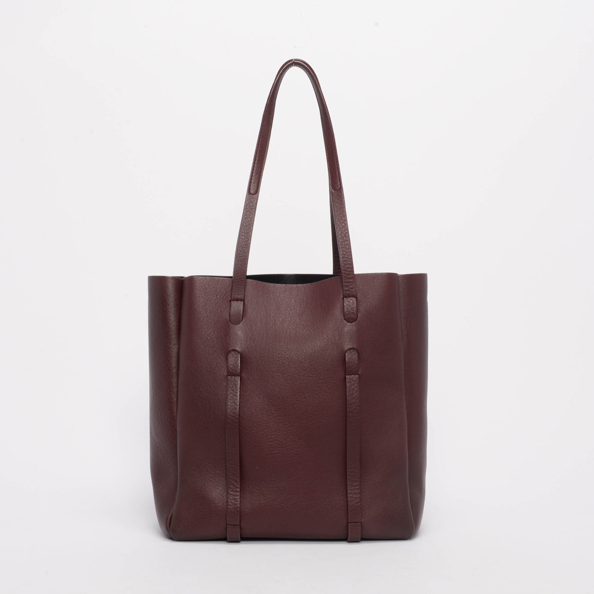 Balenciaga Burgundy Calfskin Xs Everyday Tote