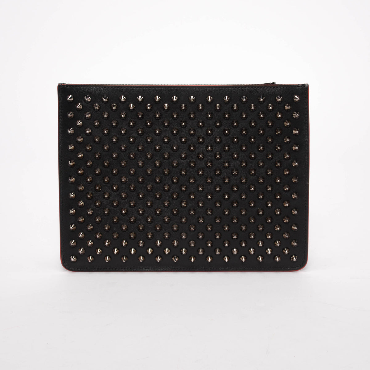 Christian Louboutin Black Calfskin Spike Loubiposh Pouch