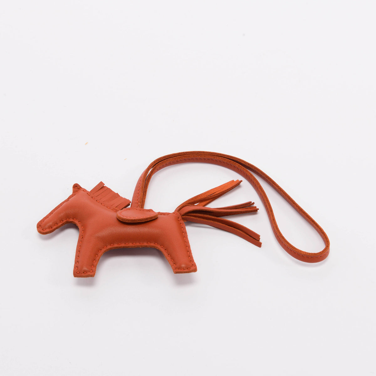 Hermes Cornaline Milo Lambskin Rodeo PM Bag Charm