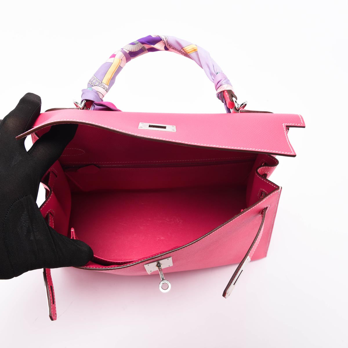 Hermes Rose Tyrien Epsom Sellier Kelly 32 PHW