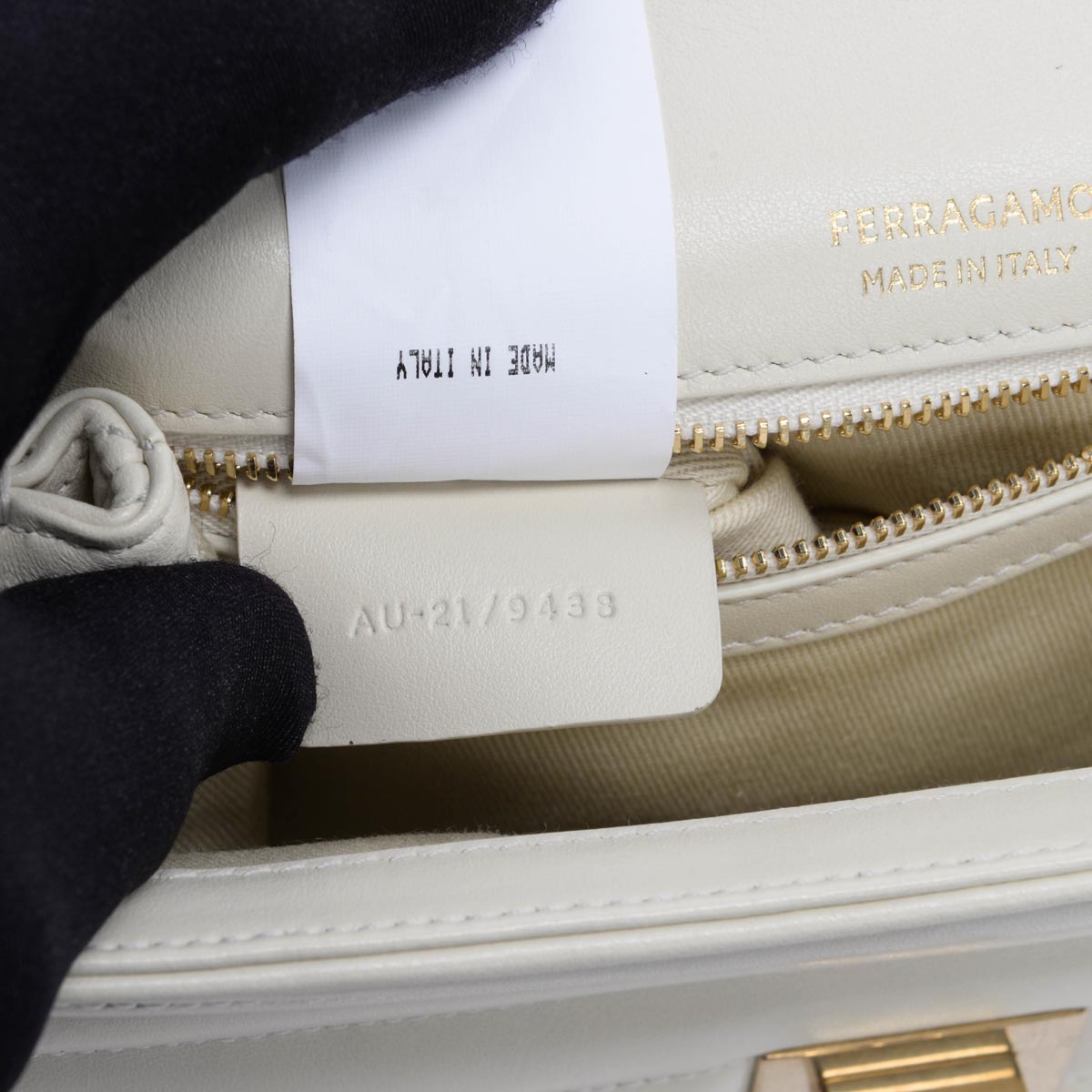 Ferragamo Marscapone Quilted Calfskin Medium Mat Flap Bag