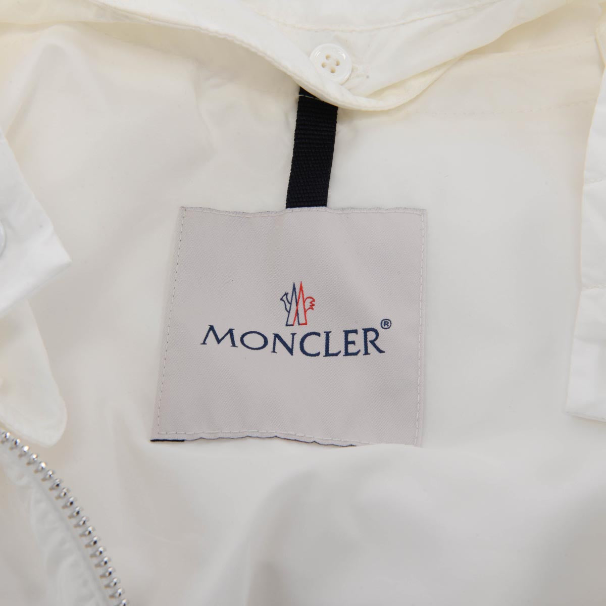 Moncler White Baaba Lace Trim Parka Jacket XL