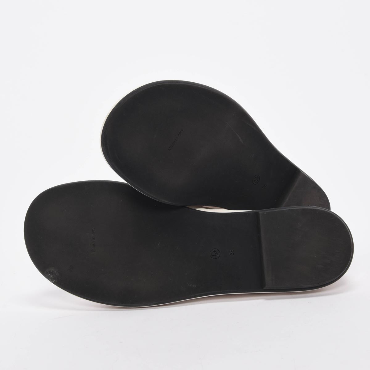 The Row White Calfskin Canal Loafers 36