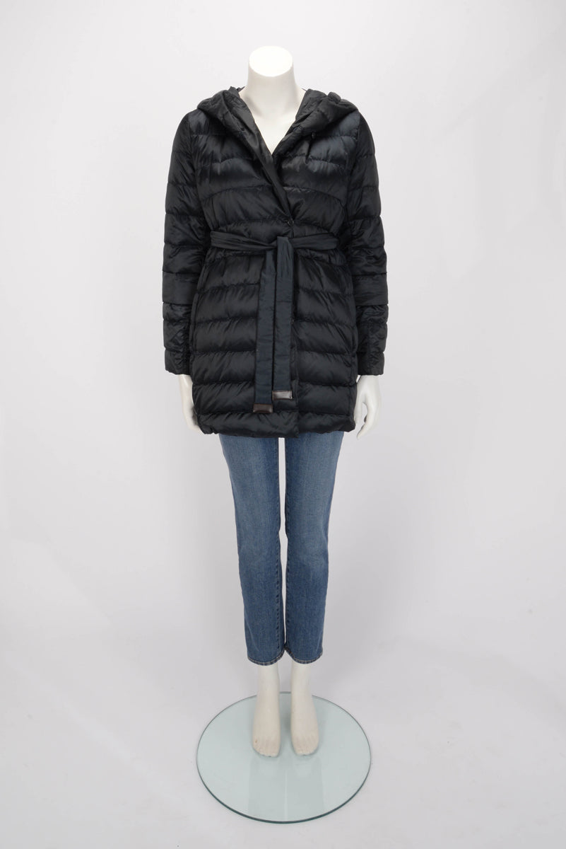 Max Mara Midnight Blue Quilted Nylon Reversible Puffer Jacket IT 38