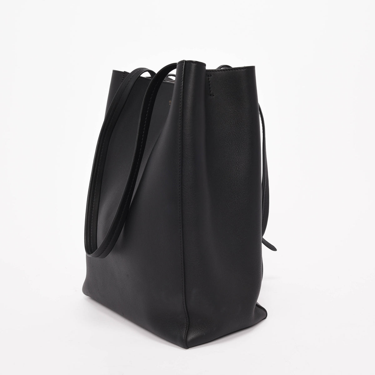 Celine Black Smooth Calf Vertical Cabas Tote