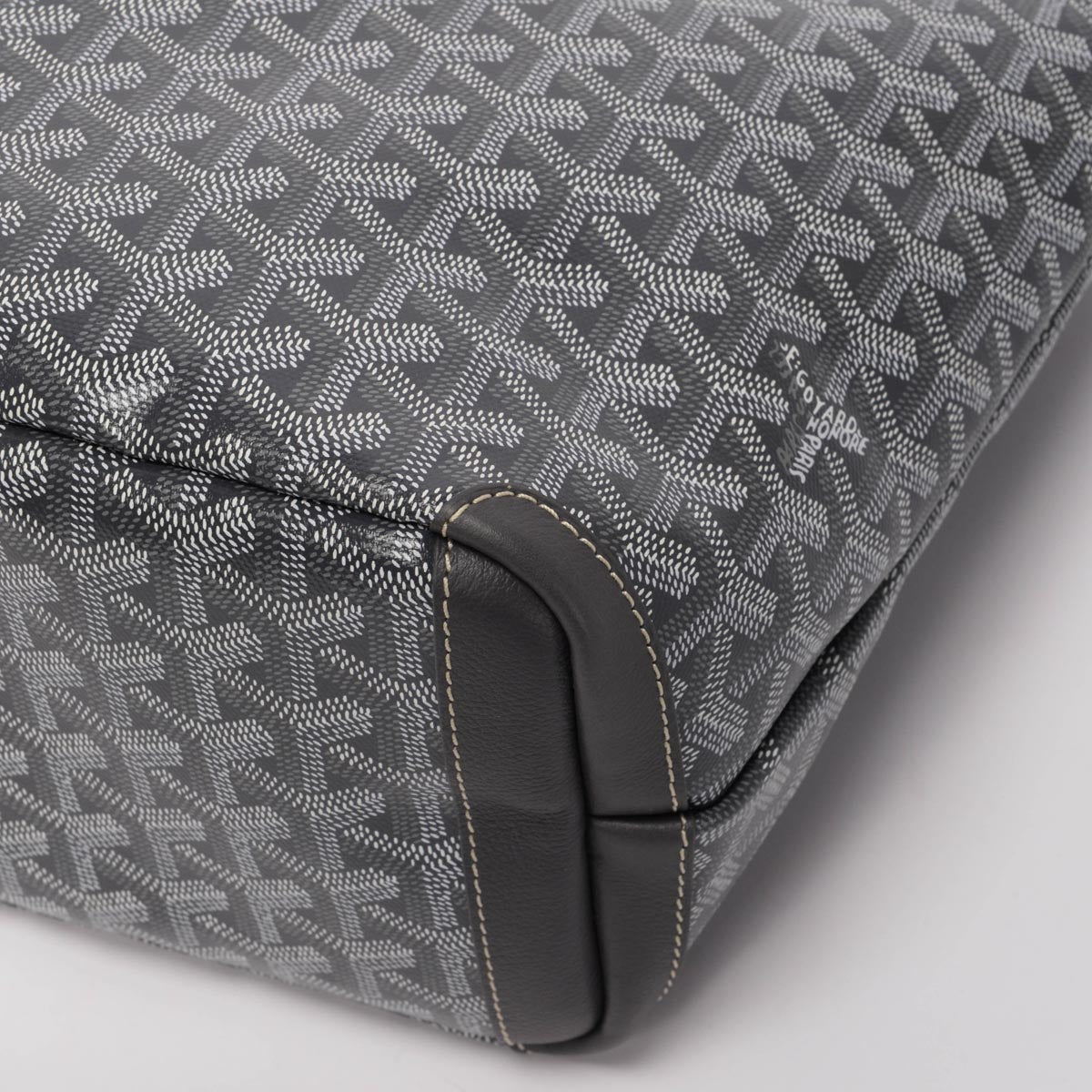 Goyard Grey Goyardine Canvas & Calfskin Artois PM