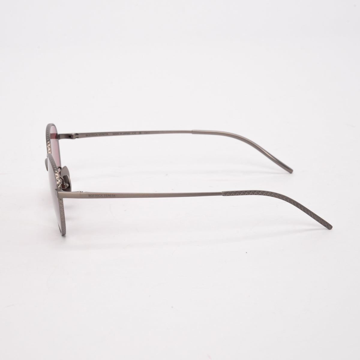 Bottega Veneta Ruthenium Red Intrecciato Panthos Sunglasses