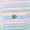 Chanel Pastel Striped Knit Long Sleeve Dress FR 40 - Blue Spinach