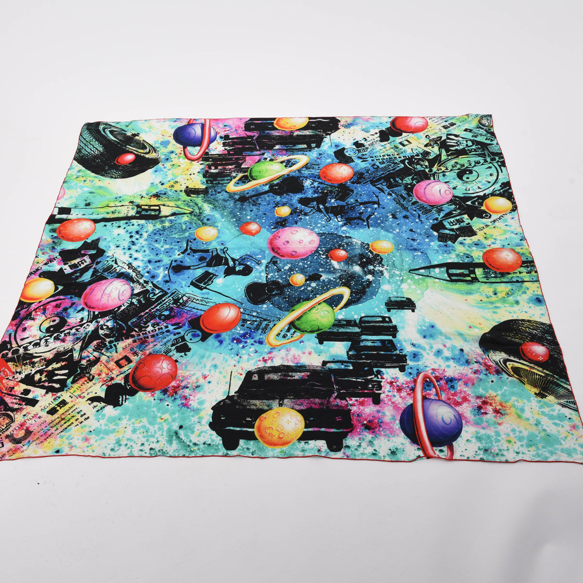 Louis Vuitton Multi-Colour Silk Kenny Scharf Astro Art Scarf 140