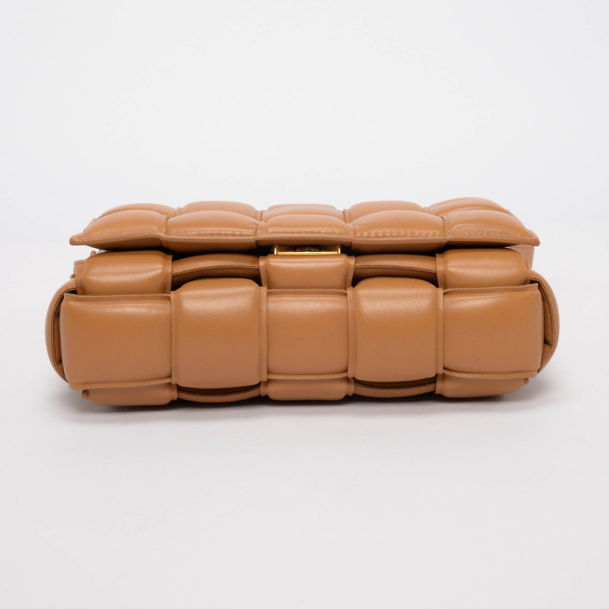Bottega Veneta Caramel Intrecciato Lambskin Padded Cassette Bag