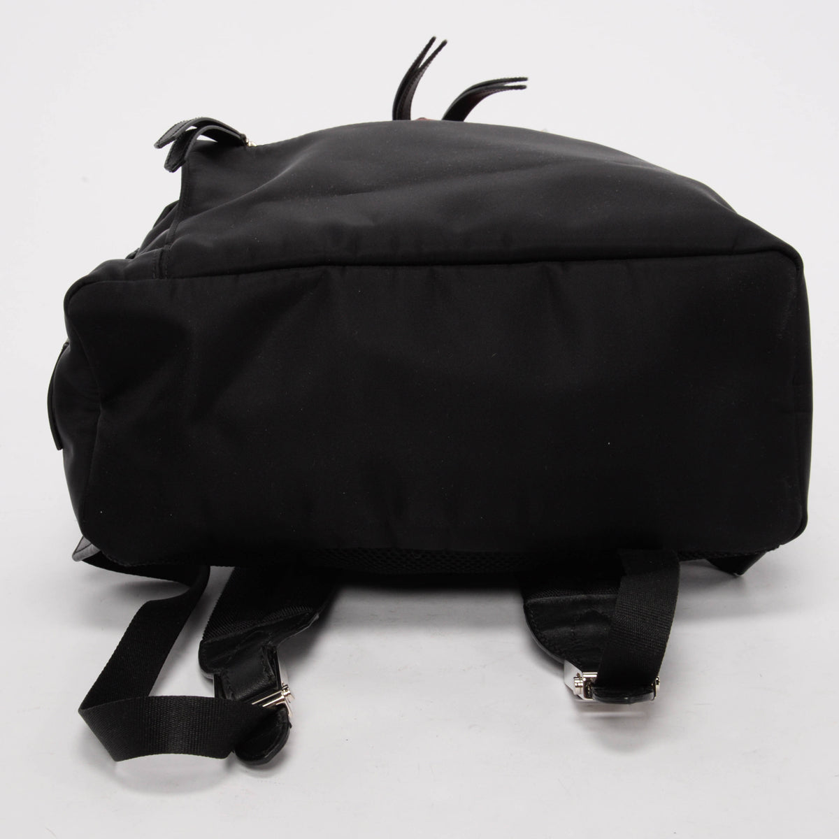 Fendi Black Nylon & Fur Medium Monster Eyes Backpack