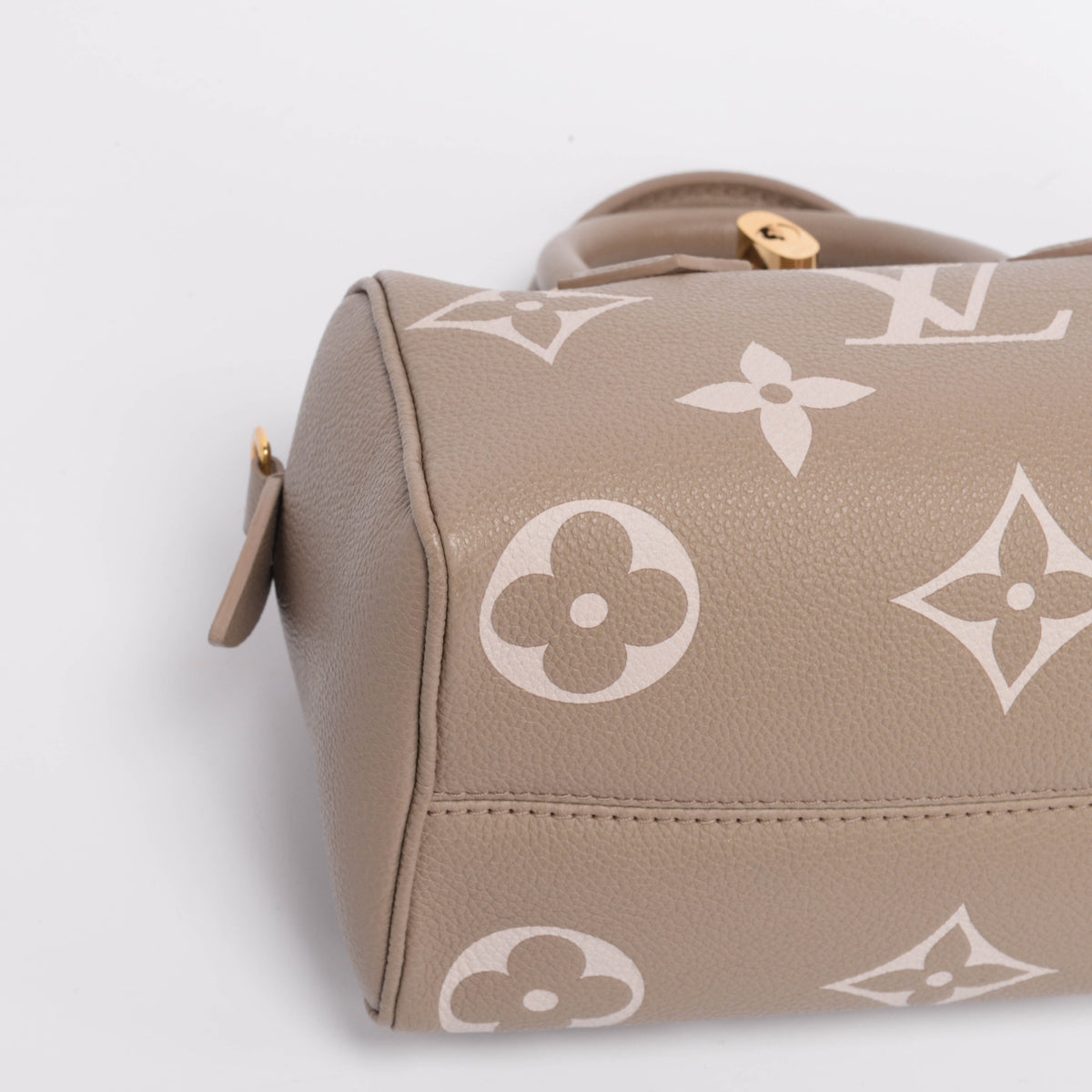 Louis Vuitton Tourterelle & Creme Empreinte Speedy Bandouliere 20