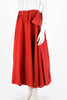 Prada Red Drill Elastic Waist Midi Skirt IT 42 - Blue Spinach