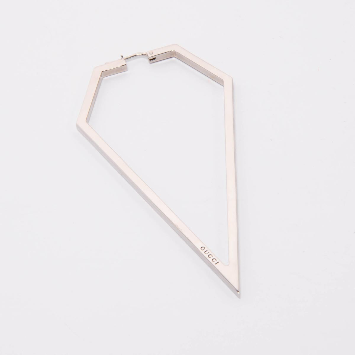 Gucci Silver Triangle Hoop Single Earring