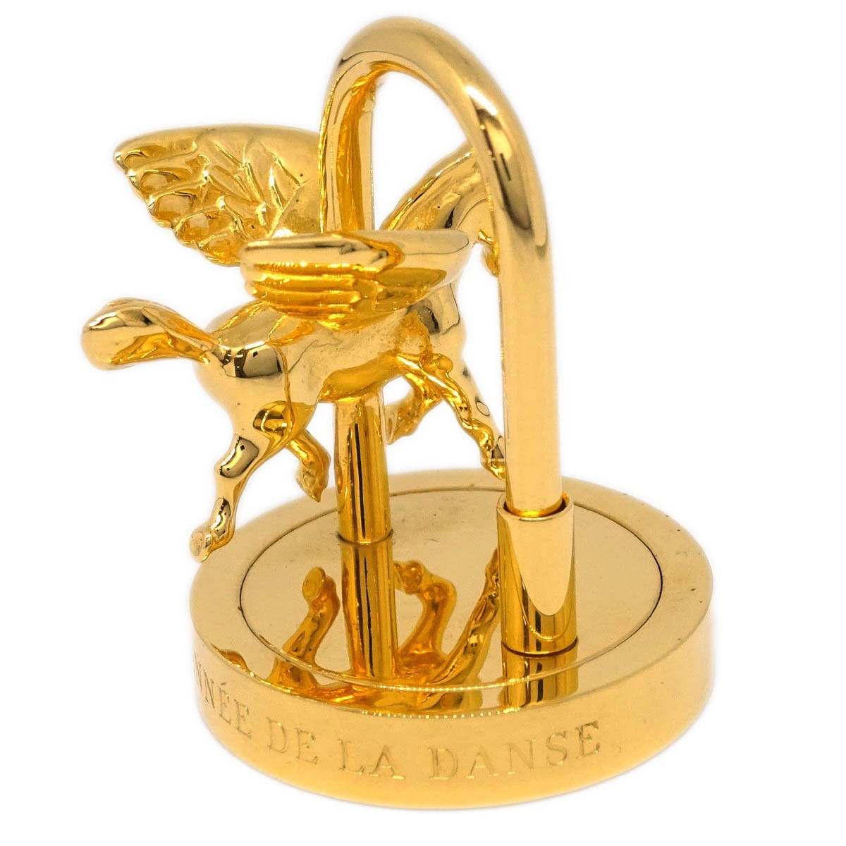 Hermes Gold Pegasus Merry-Go-Round Padlock Charm