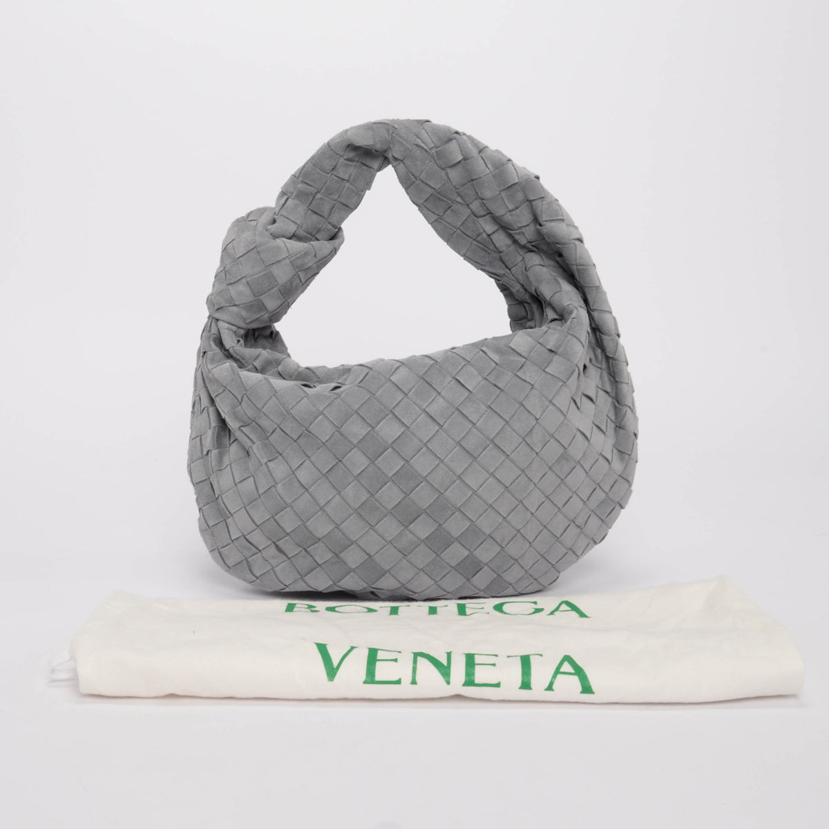 Bottega Veneta Cloudy Indigo Suede Intrecciato Small Jodie