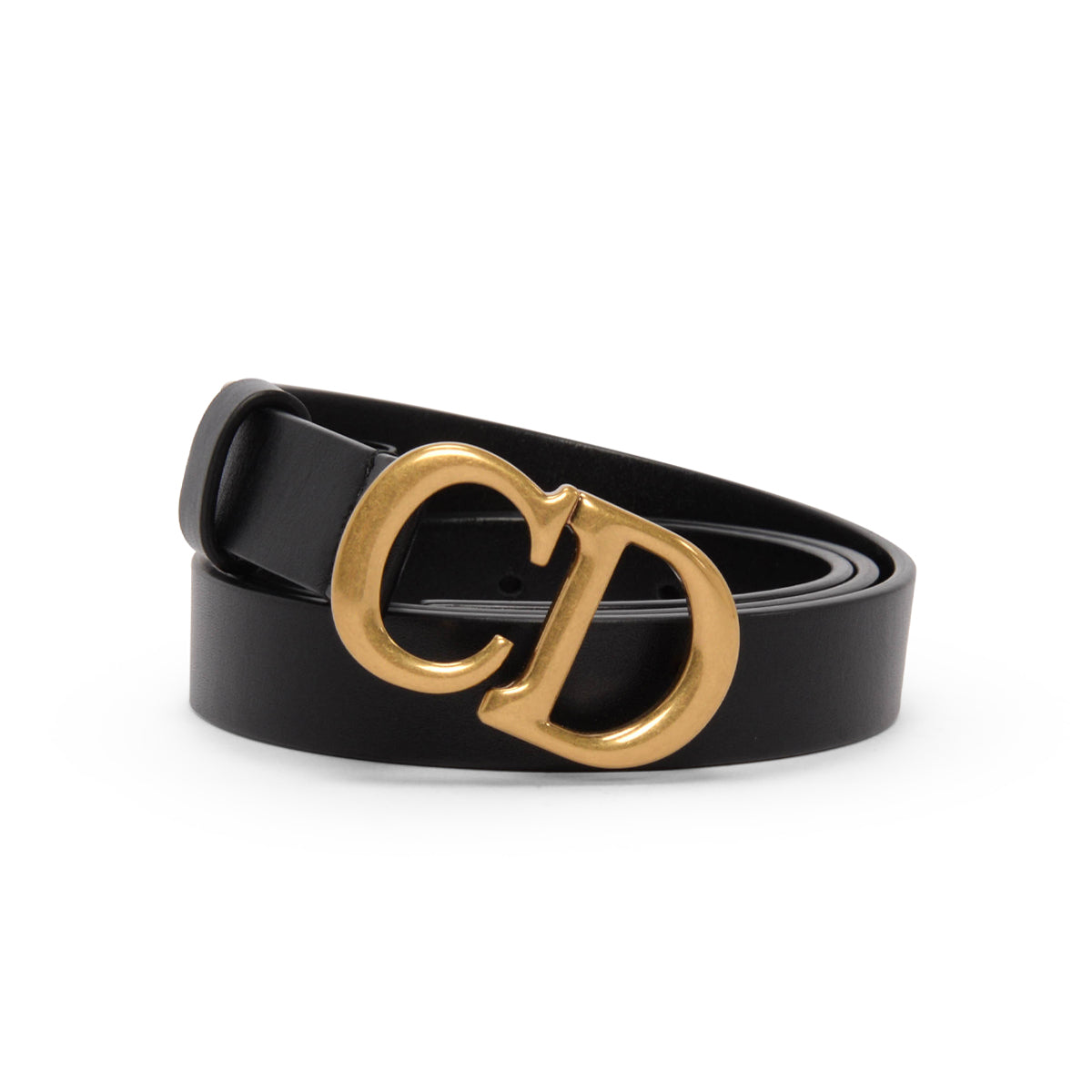 Dior Black Ultrasoft Calfskin Saddle Belt