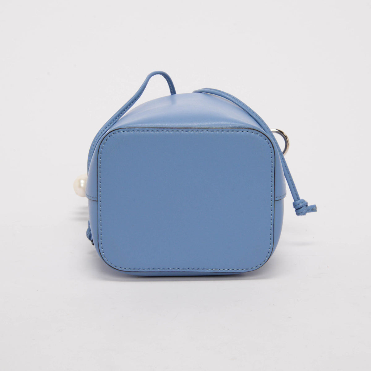 Fendi Blue Calfskin Mon Tresor Bucket Bag & Pearl Strap