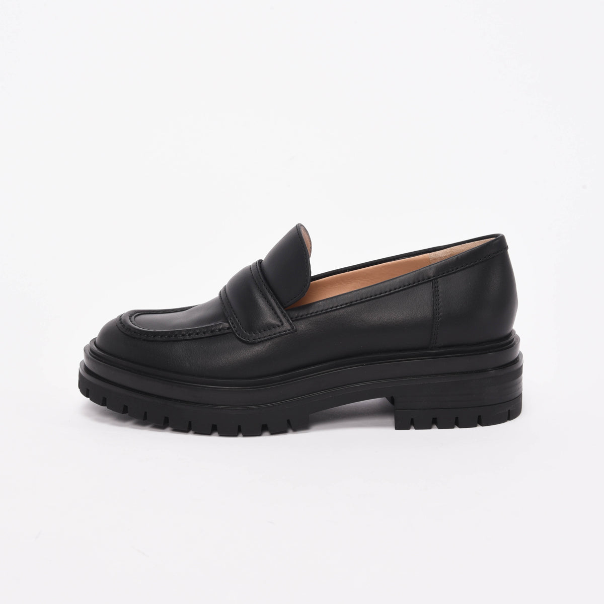 Gianvito Rossi Black Nappa Thierry Loafers 36