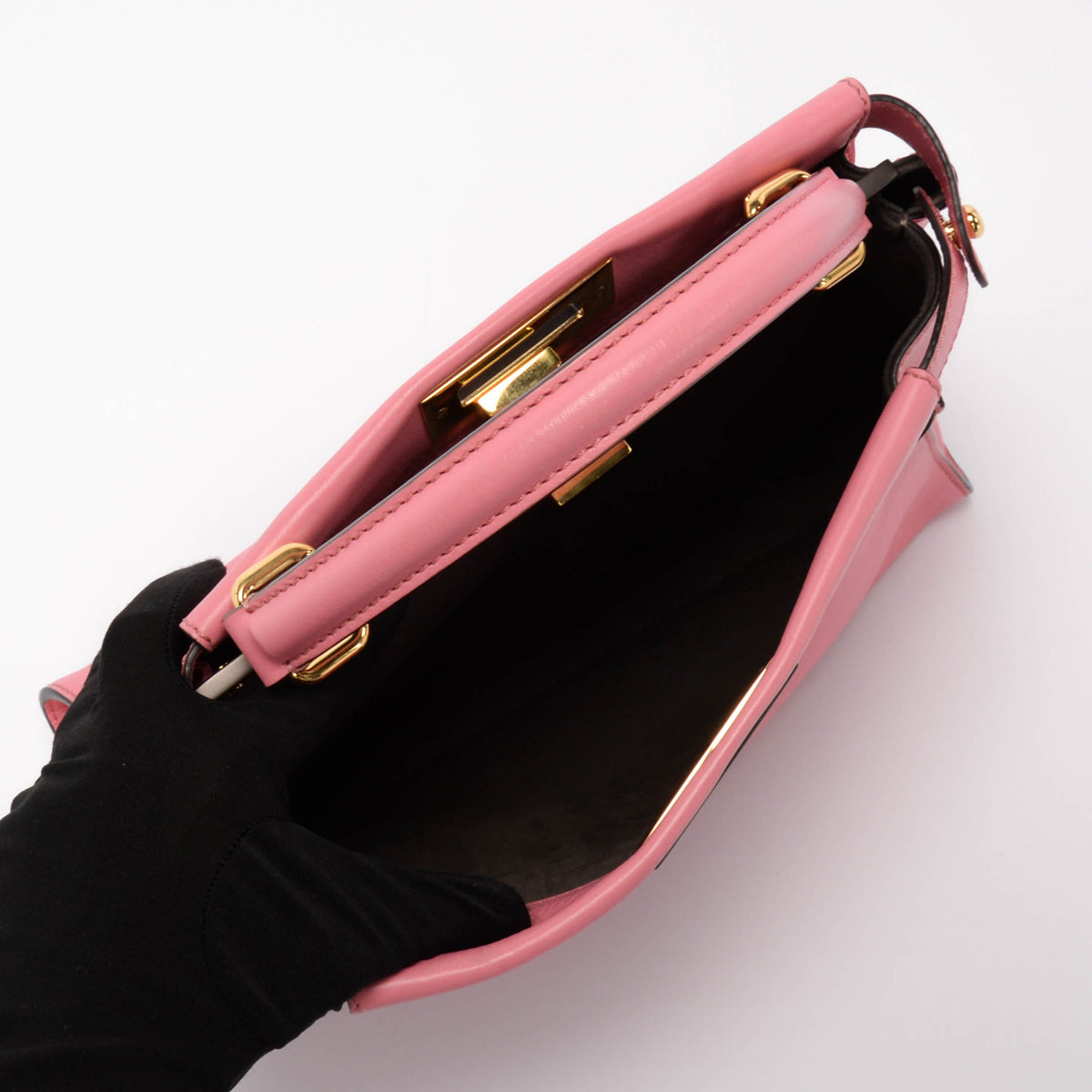 Fendi Pink Calfskin Medium Peekaboo Bag